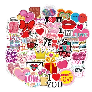 San Valentino amore cuore adesivi graffiti impermeabili set per decorazione laptop