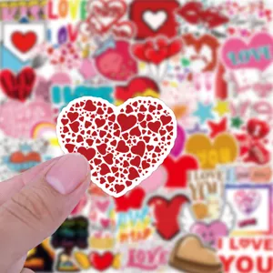 Adesivi impermeabili con graffiti a cuore d amore di San Valentino per telefono 100pz