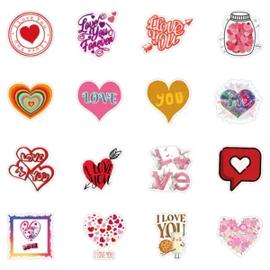 Set di adesivi impermeabili con graffiti a cuore d'amore per san valentino decoro
