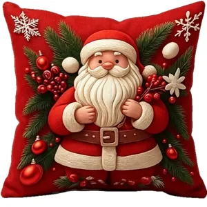 Christmas decorative pillow cover red Santa Claus festive sofa home cushion 45x45