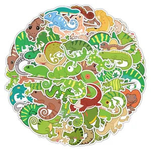 Cute Cartoon Lizard Stickers Waterproof Vinyl Decals For Stationery Scrapbook Water Bottle Laptop School Supplies