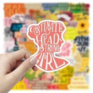 Inspirational text sticker, waterproof vinyl decal for luggage laptop skateboard water cup