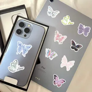 Waterproof glossy butterfly stickers for phone case tablet laptop decor waterproof DIY decal