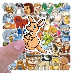 Cute cartoon animal stickers pack for laptop, phone case, luggage and DIY crafts.