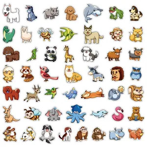 Cute cartoon animal stickers set for phone case, luggage, laptop and diary decorations