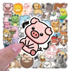 Cute cartoon animal stickers waterproof vinyl decal for phone case laptop water bottle luggage cute