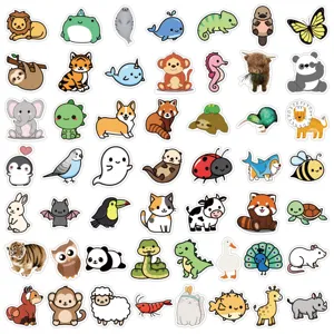 Cute cartoon animal stickers set for phone case laptop luggage water bottle stationery decor