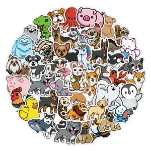 Cute cartoon animal stickers set for phone case luggage laptop decorative waterproof decals