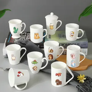 Cute cartoon animal stickers detail shot, perfect for decorating cups, phones and laptops.