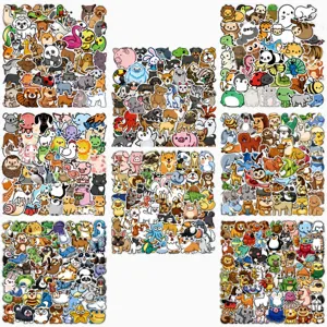 Cartoon Cute Small Animals Stickers Waterproof PVC Decals For Luggage Laptop Phone Case Children Stationery Scrapbook