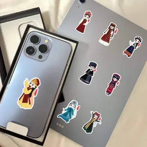 Ethnic minority costume cartoon stickers waterproof laptop phone case decals 60pcs