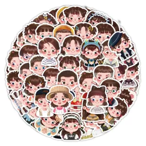 Cute Q-version portrait graffiti stickers for DIY laptop suitcase skateboard decoration 60pcs