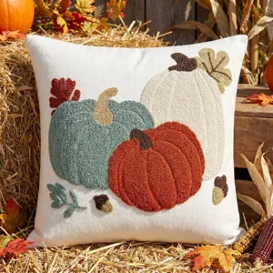 Autumn pumpkin tufted throw pillow cover Thanksgiving harvest festival home decorative sofa cushion