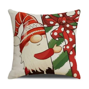 Christmas gnome cushion cover holiday decorative pillow case festive home living room decor