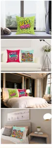 Mother's Day printed linen throw pillow cover for living room sofa bedroom decor cushion case.