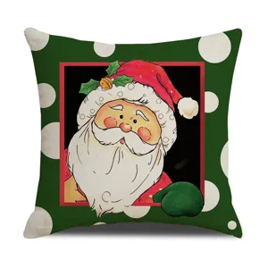 Christmas Santa Claus decorative throw pillow cover for living room sofa holiday decor