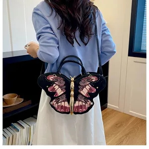 Butterfly shaped shoulder bag unique niche design crossbody handbag stylish street style purse