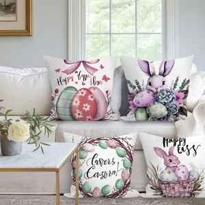 Housse de coussin lapin de Paques nordique pour canape de salon decoration maison