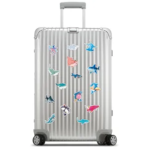 50 Pcs Cartoon Shark Stickers Waterproof Vinyl Decals for Luggage Laptop Phone Water Bottle