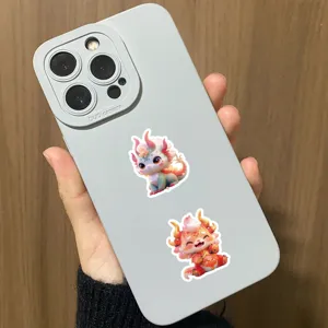 Cute cartoon dragon waterproof stickers set for phone case and laptop decor items