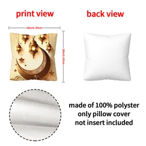 Fodera cuscino stampa lampada olio luna festiva 45x45 cm morbido poliestere decorativo