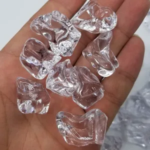 Clear acrylic fake ice cubes, irregular transparent stones for DIY decor and photo props.