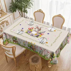 Paashaas Ei Tafelkleed Polyester Stofdichte Tafelhoes Voor Eetkamer Salontafel Woondecoratie Feestbenodigdheden