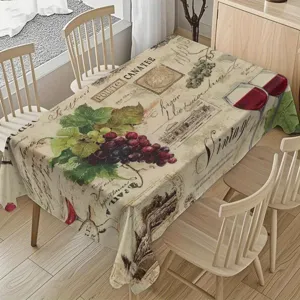 Kleurrijke Vakantie Tafelkleed Van Polyester Stofdichte Tafelhoes Voor Eetkamer Keuken Huisdecoratie