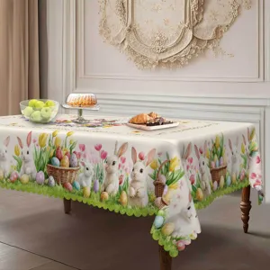 Paashaas ei tafelkleed polyester huisdecoratie eettafel stofdichte hoes voor de lente stijl