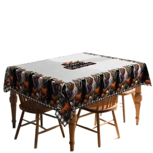Nappe de Table Halloween Imperméable en Polyester pour Décoration de Table à Manger