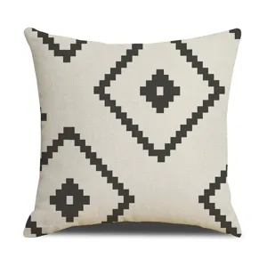 Modern minimalist geometric pillow cover linen blend decorative sofa cushion for home living room