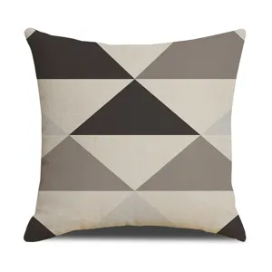 Modern geometric throw pillow cover linen printed sofa decorative cushion home decor