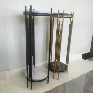 Nordic luxury plant stand floor-standing modern metal flower shelf for living room indoor decor.