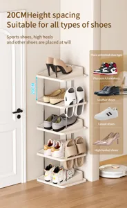 Corner shoe rack multi-layer space-saving vertical shoe organizer shelf for home entry