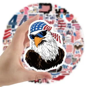 50 Pcs American Eagle Waterproof Vinyl Stickers for Laptop Luggage Water Bottle