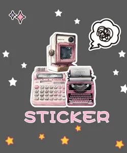 Pegatinas impermeables de oficina retro rosa para ordenador portatil y decoracion diario.