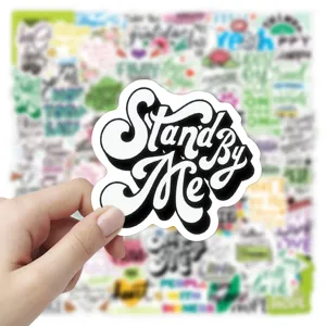 Retro inspirational quote waterproof sticker for laptop luggage and car decoration use 100pcs