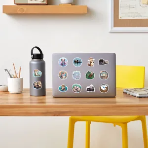 Cute cartoon otter waterproof stickers set for laptop phone journal DIY decoration details
