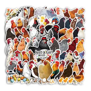 Süße Hühner Aufkleber wasserdicht Vinyl Sticker Set für Laptop Tagebuch Trinkflasche