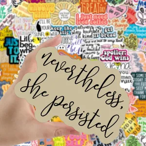 Inspirational quote waterproof sticker pack aesthetic vinyl decals for water bottles