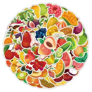 Set de 60 bonitas pegatinas de frutas frescas para funda de telefono y botella