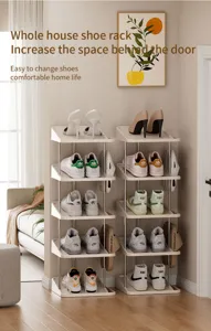 Multi-layer shoe rack narrow shoe organizer for entryway home dorm space saving storage