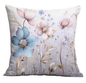Digital print floral decorative pillow cover sofa cushion cover soft home textile.