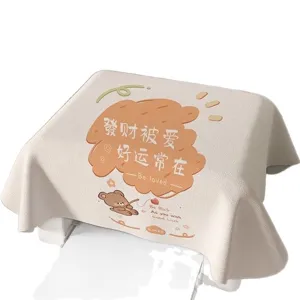 Small Home Appliance Dust Cover Cute Cartoon Print Microwave Oven Refrigerator Dustproof Cloth Home Decor Protector
