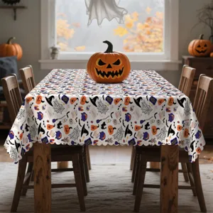 Τραπεζομάντιλο Halloween πολυεστέρα τραπέζι φαγητού αδιάβροχο ανθεκτικό στη σκόνη