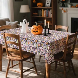 Τραπεζομάντηλο Halloween από πολυεστέρα αδιάβροχο κάλυμμα τραπεζιού γιορτινή διακόσμηση