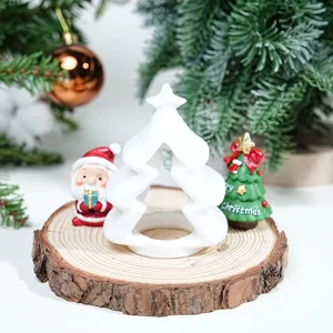 Weihnachtsbaum Kerzenhalter weiße hohle Tischdeko Party Deko Weihnachten ornament