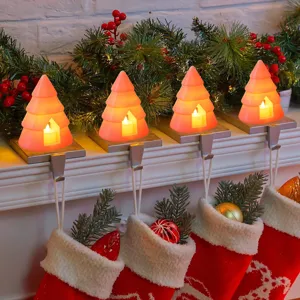 Candelabro de árbol de Navidad con luces LED decoración de chimenea colgante fiesta