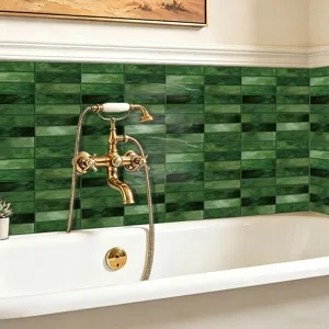 Adesivi per piastrelle in marmo verde impermeabile adesivi murali per bagno decoro