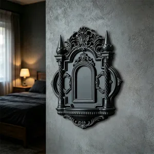 3D gotische schwarze Wandregal vintage dekorative Plakette Schloss Stil Heim Zimmer Dekoration